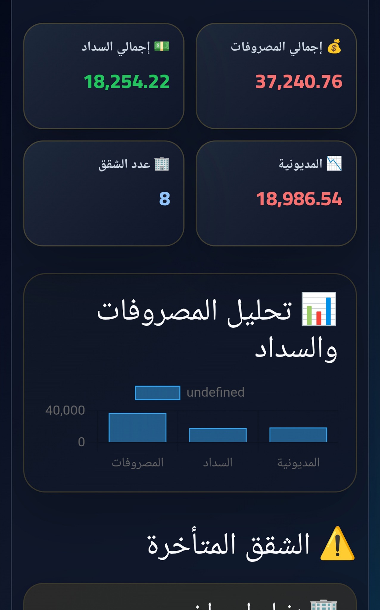 شاشة من البرنامج