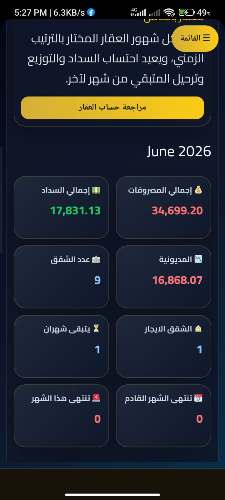 تنبيهات شقق الإيجار
